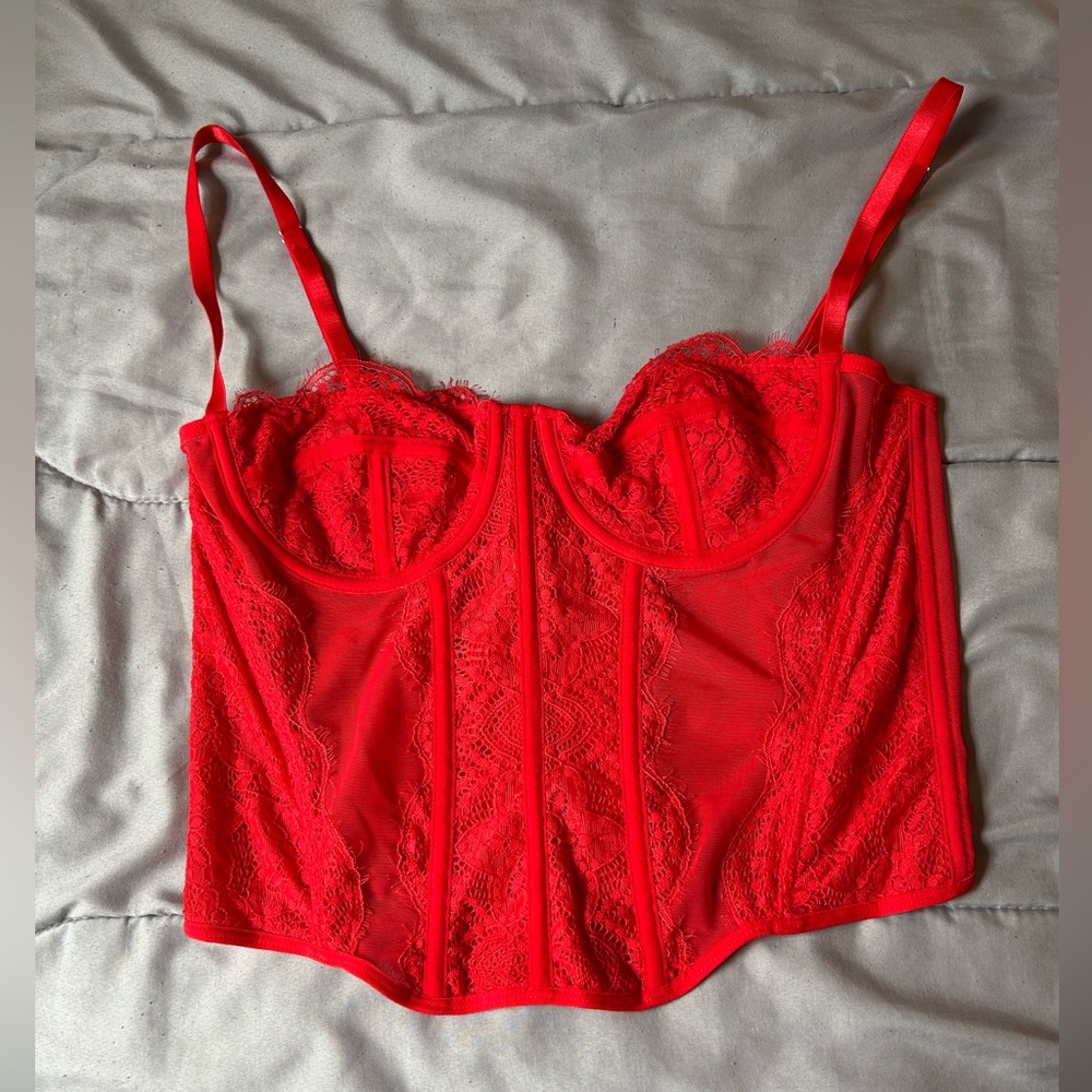 Amazon Red corset top